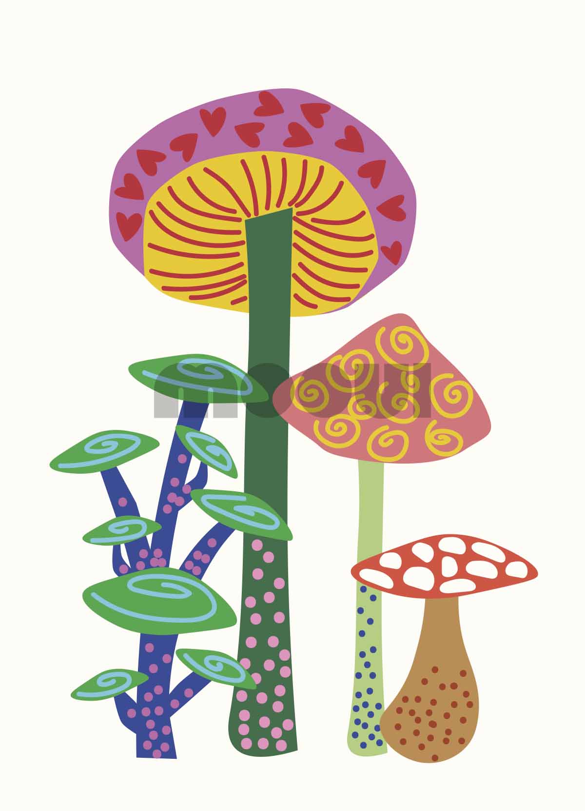 Poster - Giant Mushrooms - MOOUI Barcelona