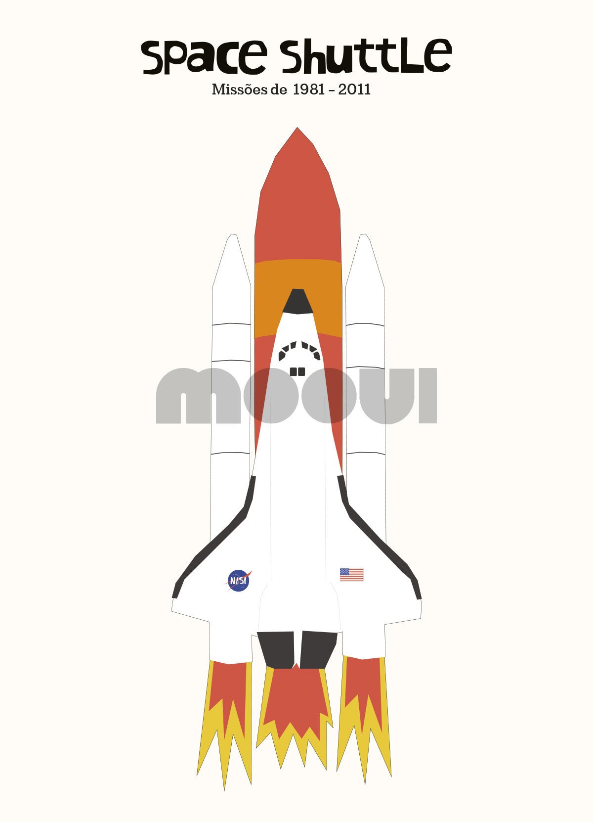 Poster - Space Shuttle - MOOUI Barcelona