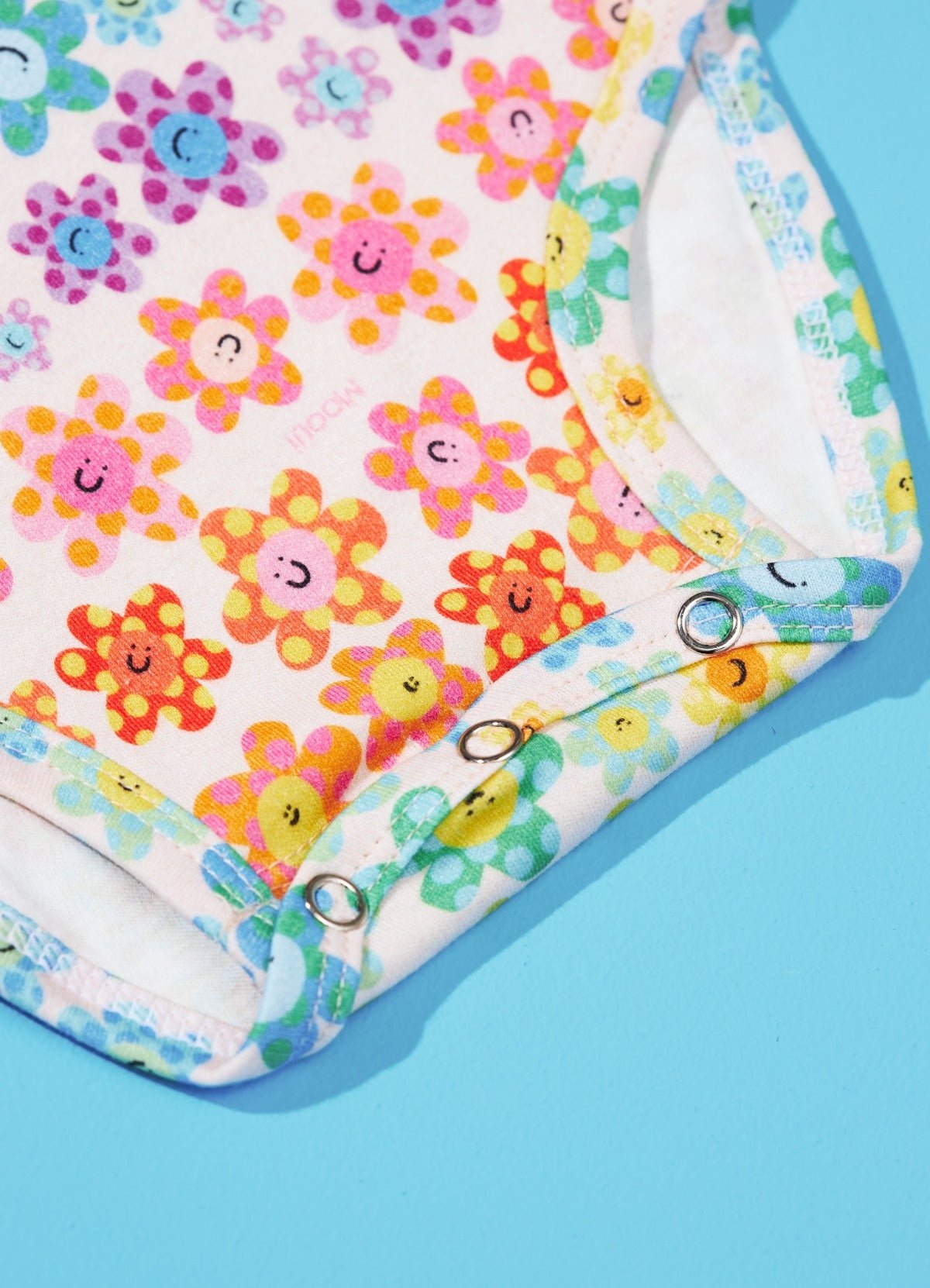 Short Sleeve Bodysuit - Happy Flowers - MOOUI Barcelona