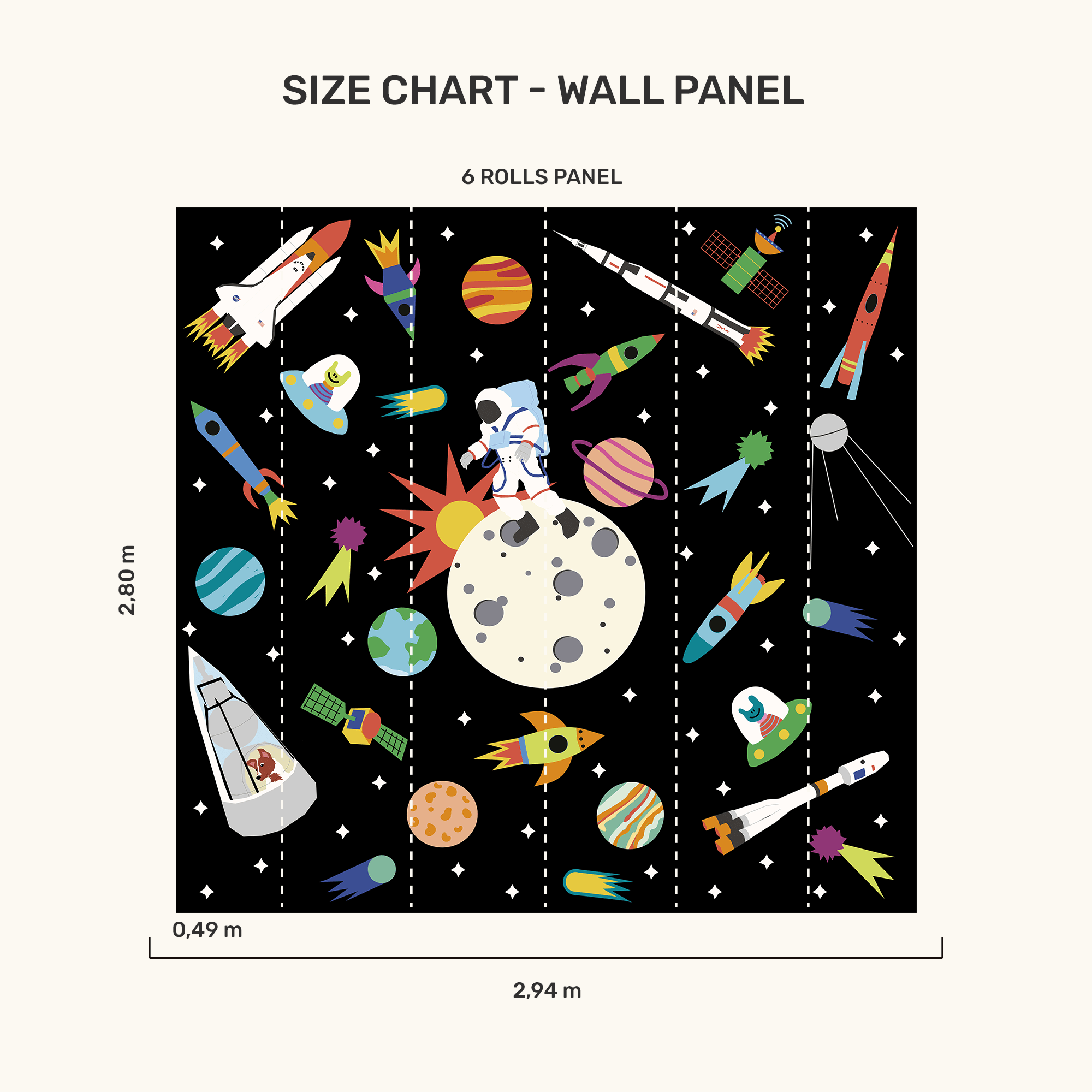 Wall Panel - Black Space Race - MOOUI BRASIL SL