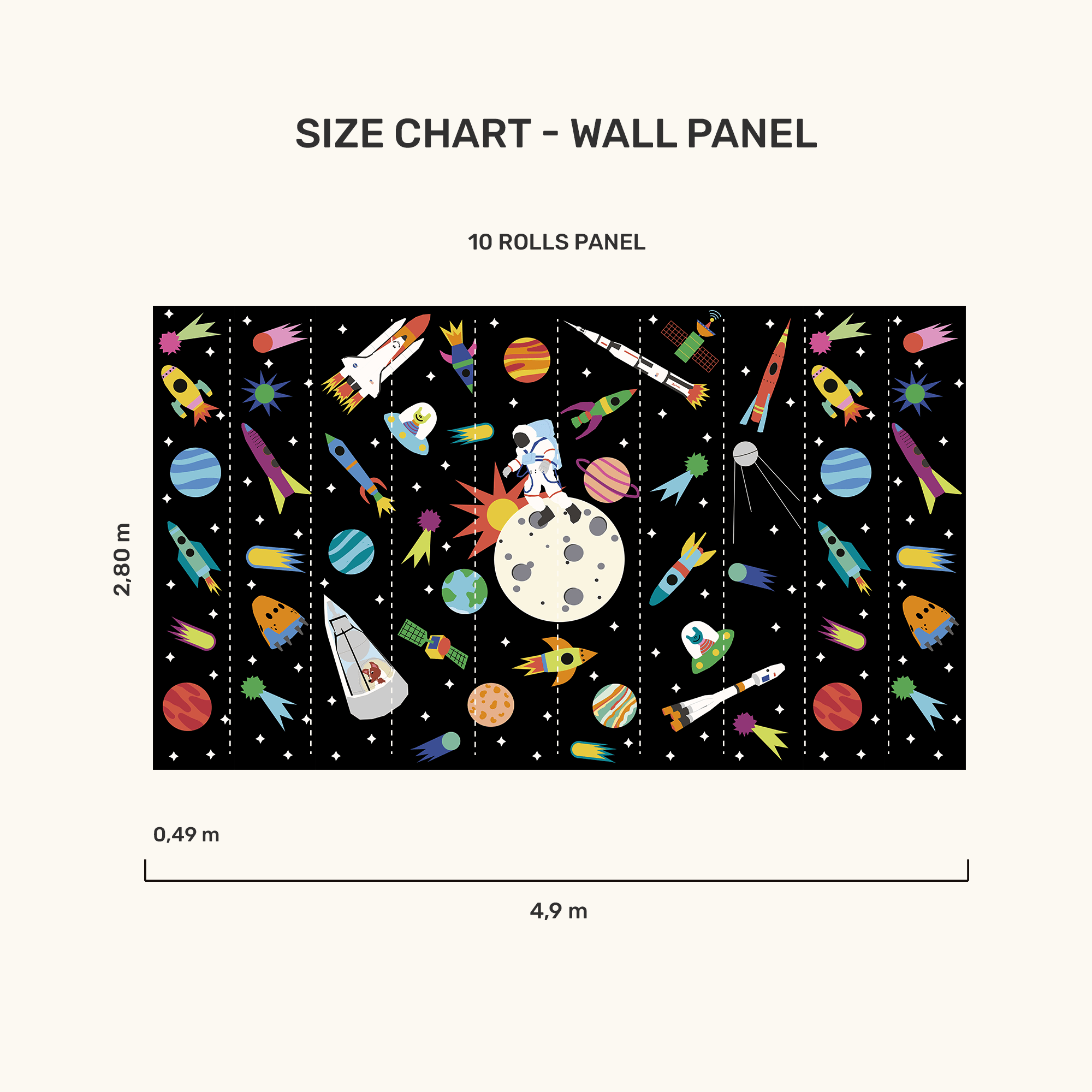 Wall Panel - Black Space Race - MOOUI BRASIL SL
