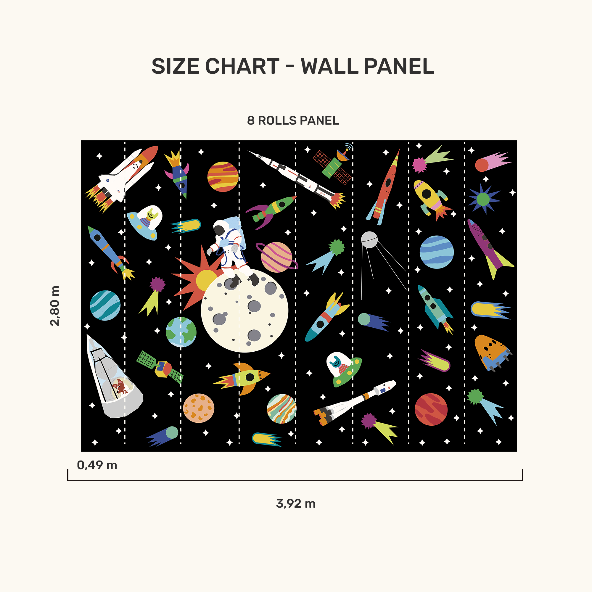 Wall Panel - Black Space Race - MOOUI BRASIL SL