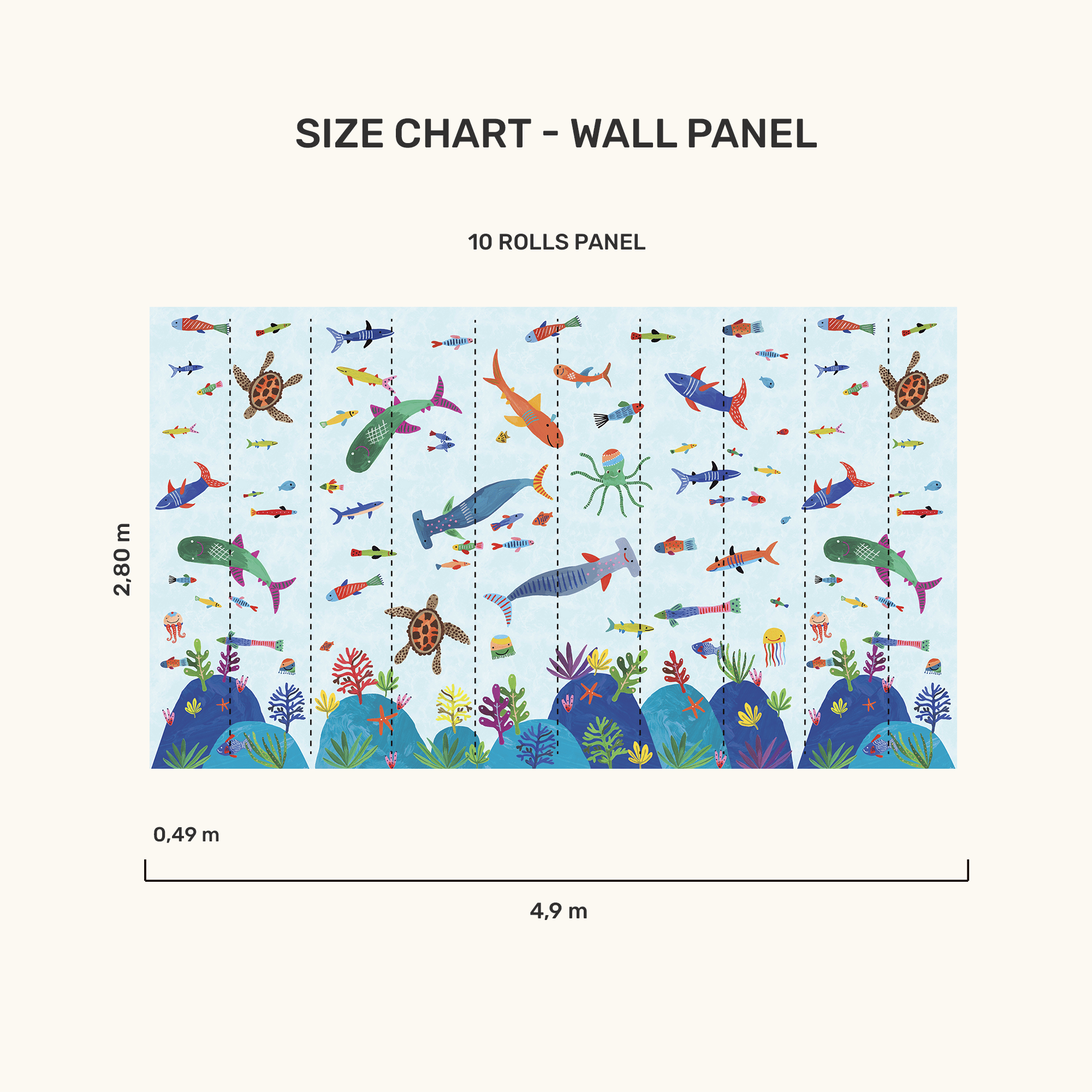 Wall Panel - Sharks Underwater - MOOUI BRASIL SL