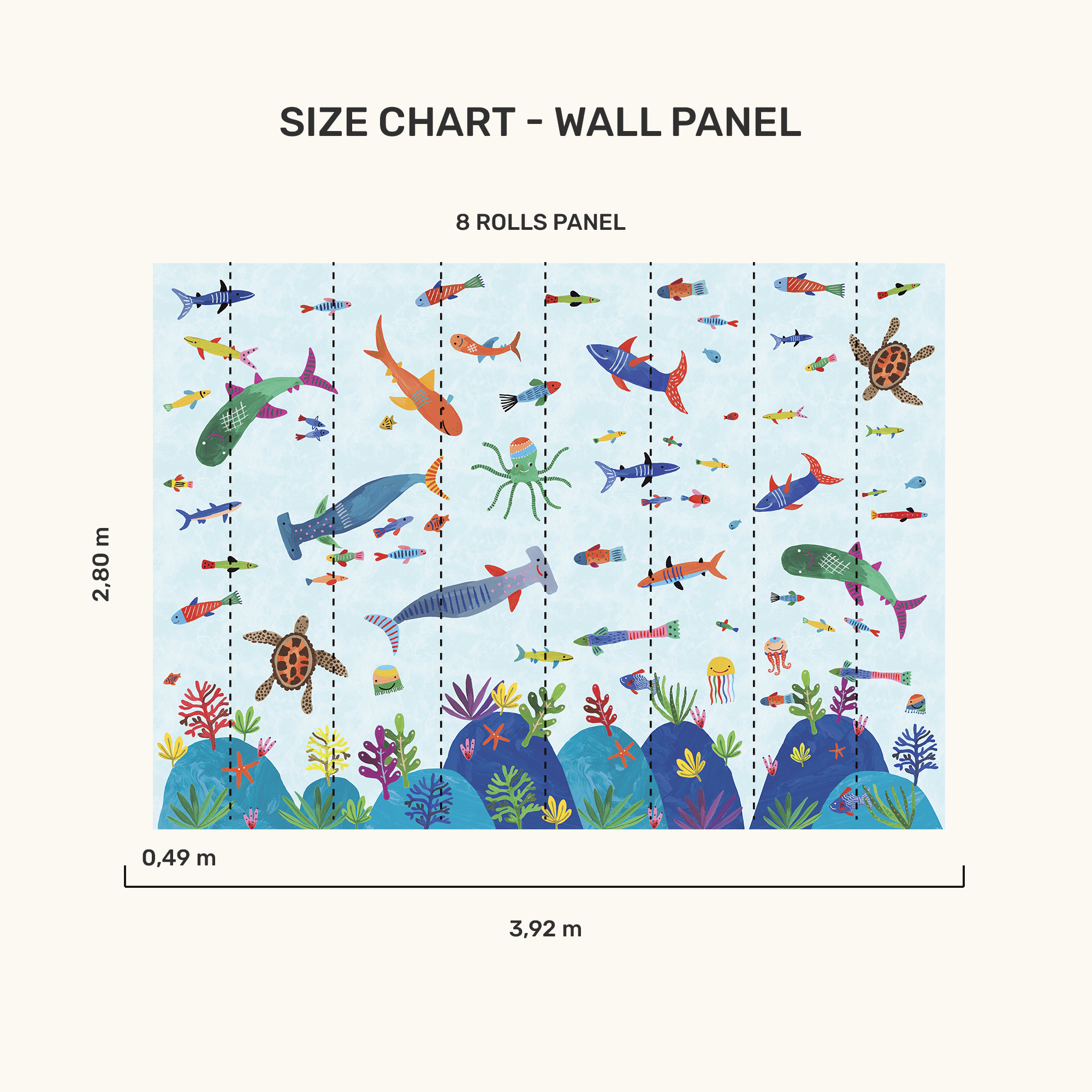 Wall Panel - Sharks Underwater - MOOUI BRASIL SL