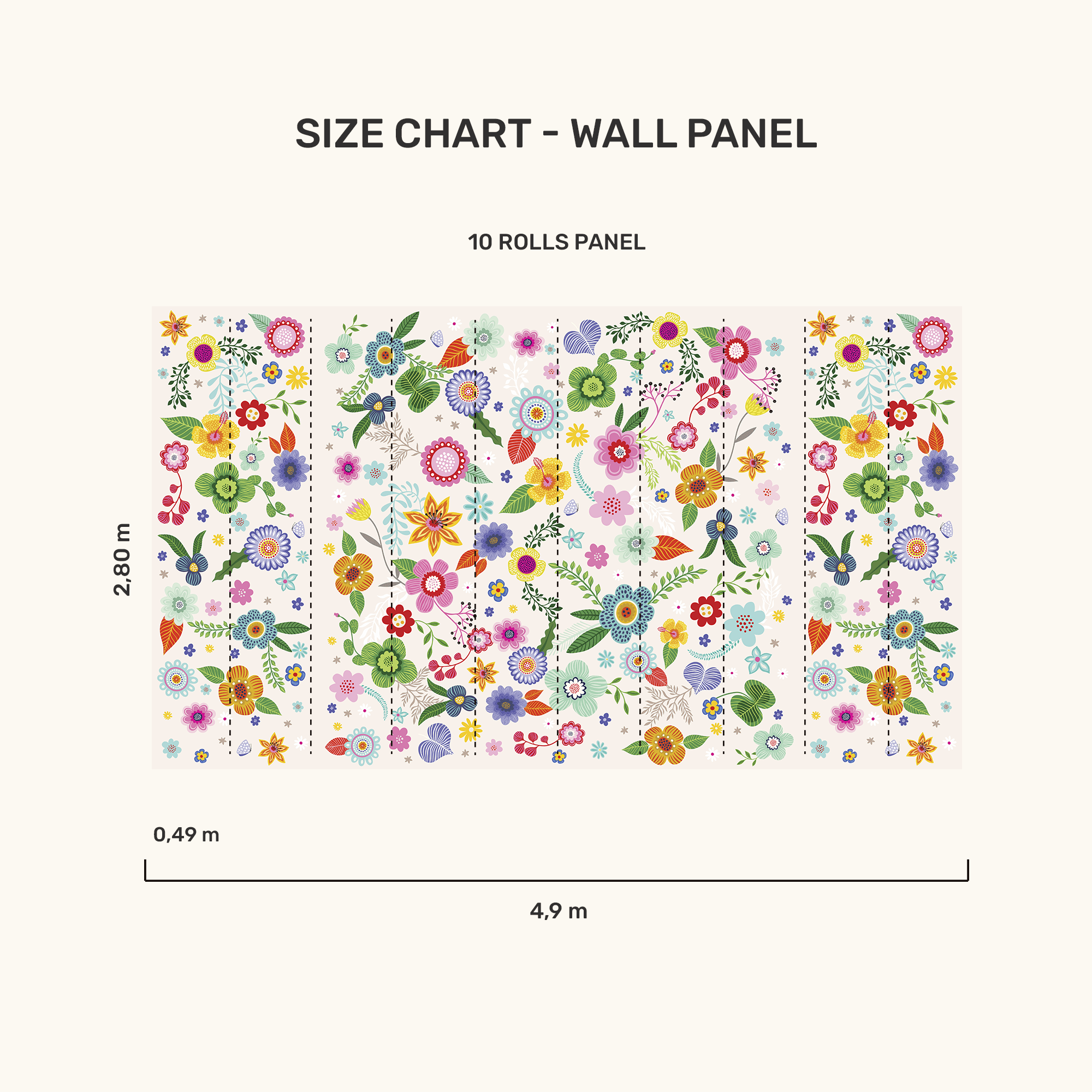 Wall Panel - Spring Flowers - MOOUI BRASIL SL
