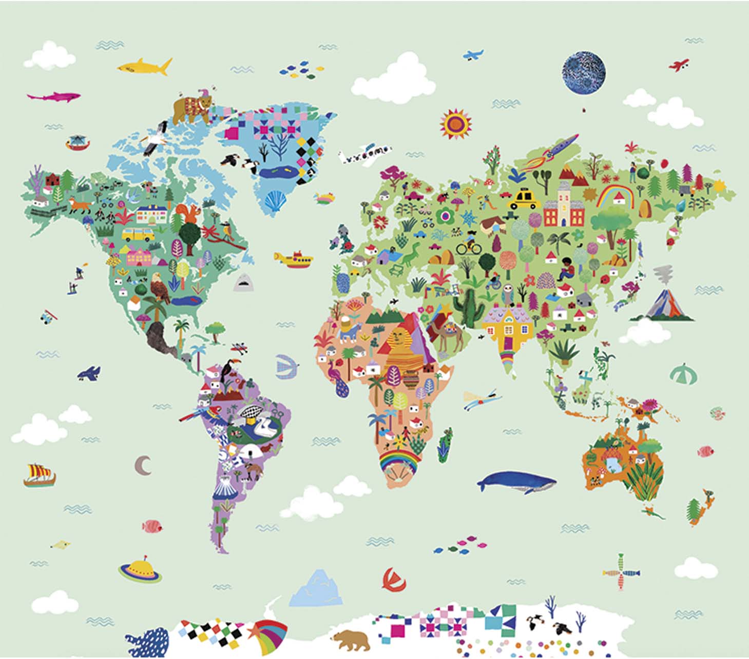 Wall Panel - World Map - MOOUI BRASIL SL