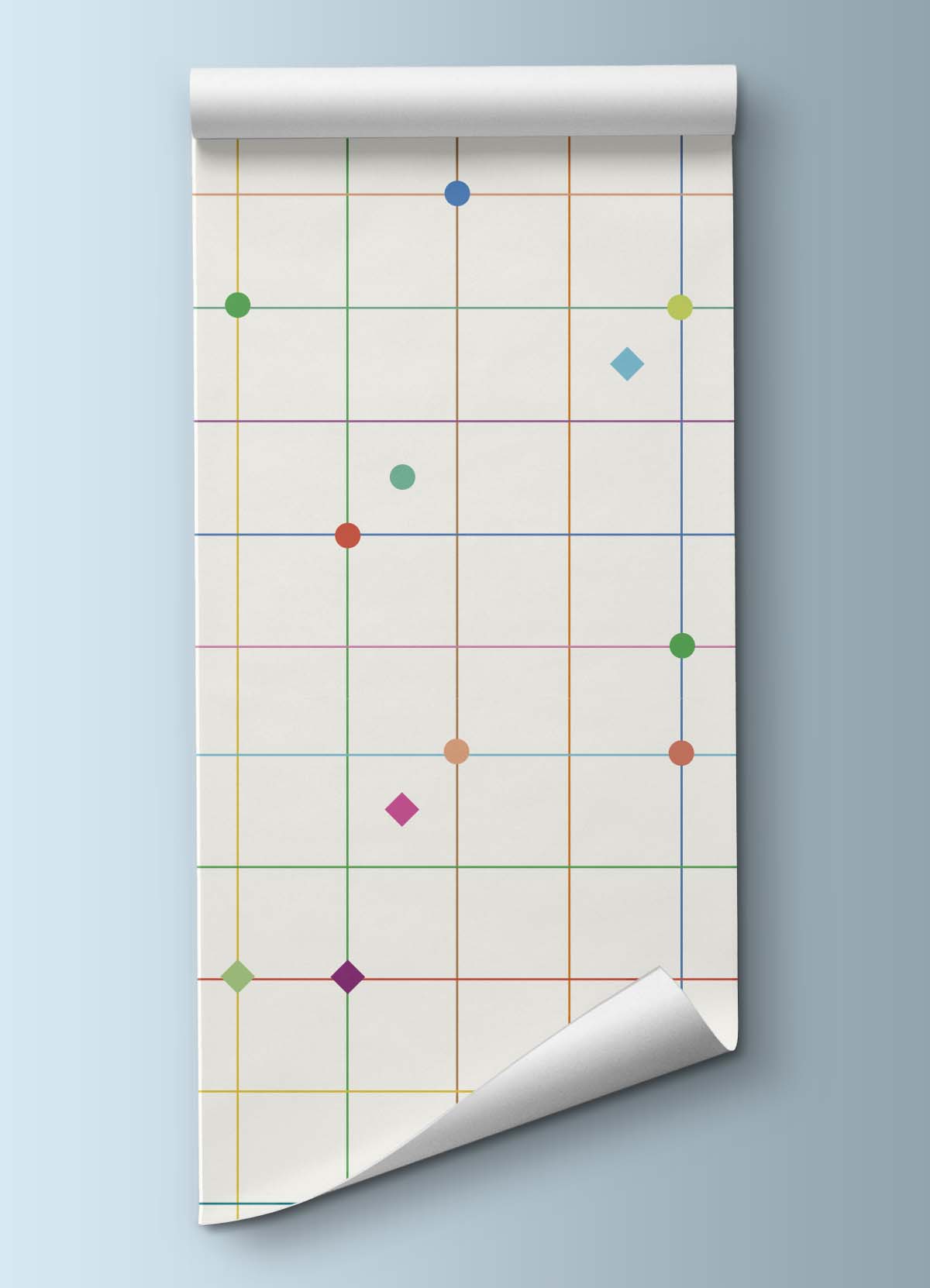 Wallpaper - Colorful Dots Grid - MOOUI Barcelona
