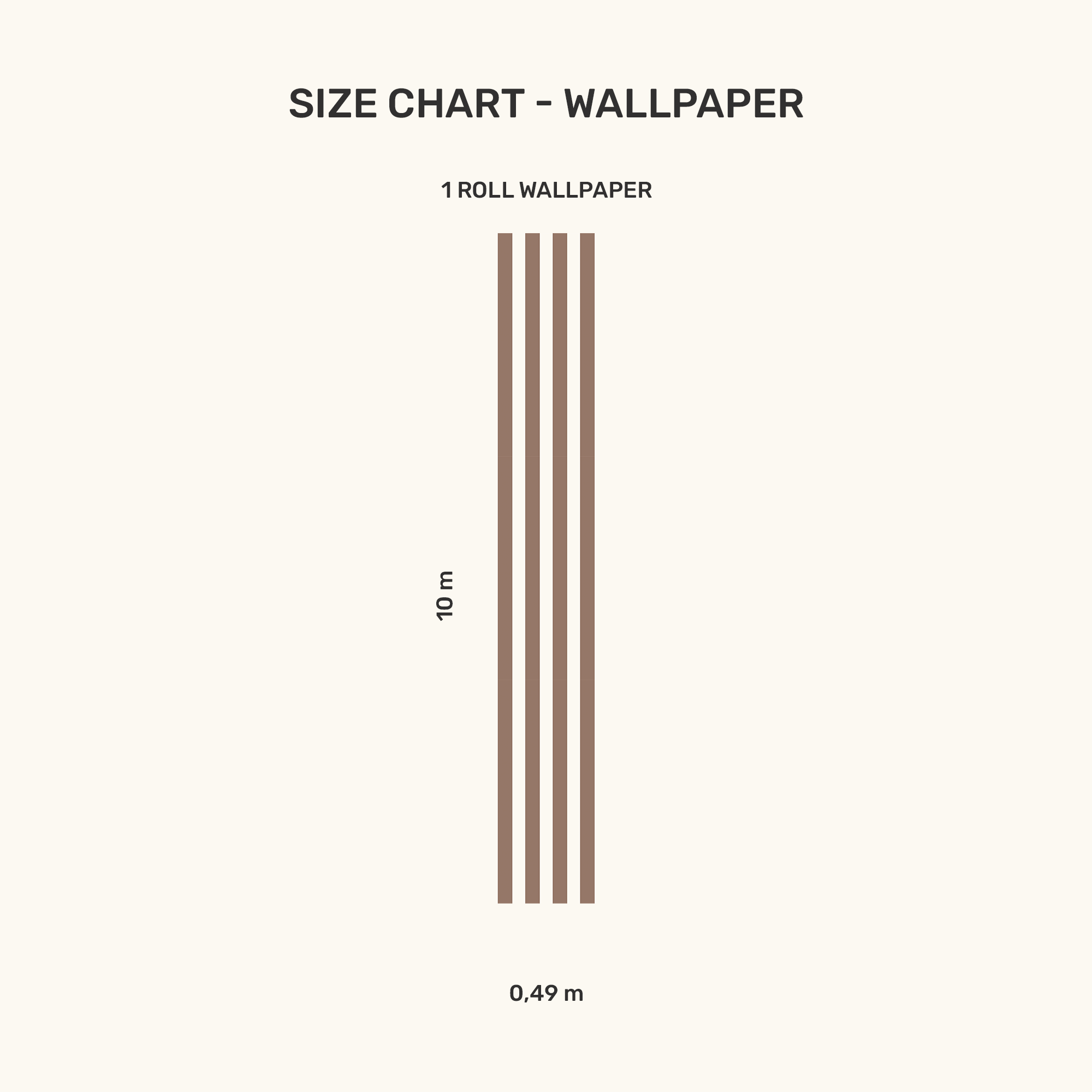 Wallpaper - Thin Mocha Mousse Stripes - MOOUI BRASIL SL