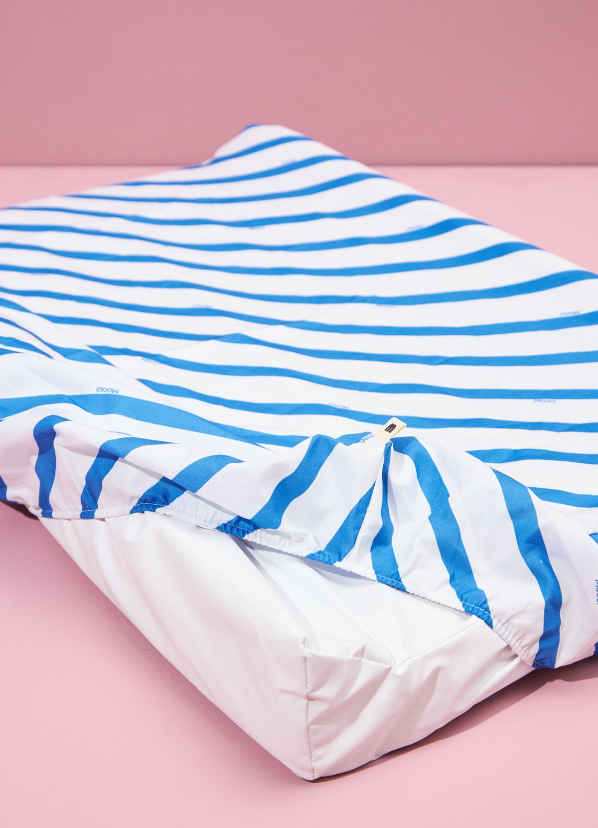 Changing Mat Cover - Indigo Stripes - MOOUI Barcelona