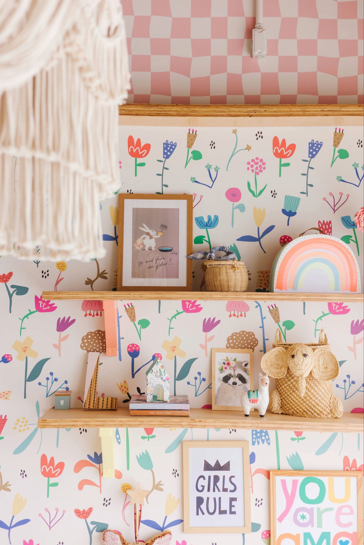 Kids' Wallpaper - Pink Chess