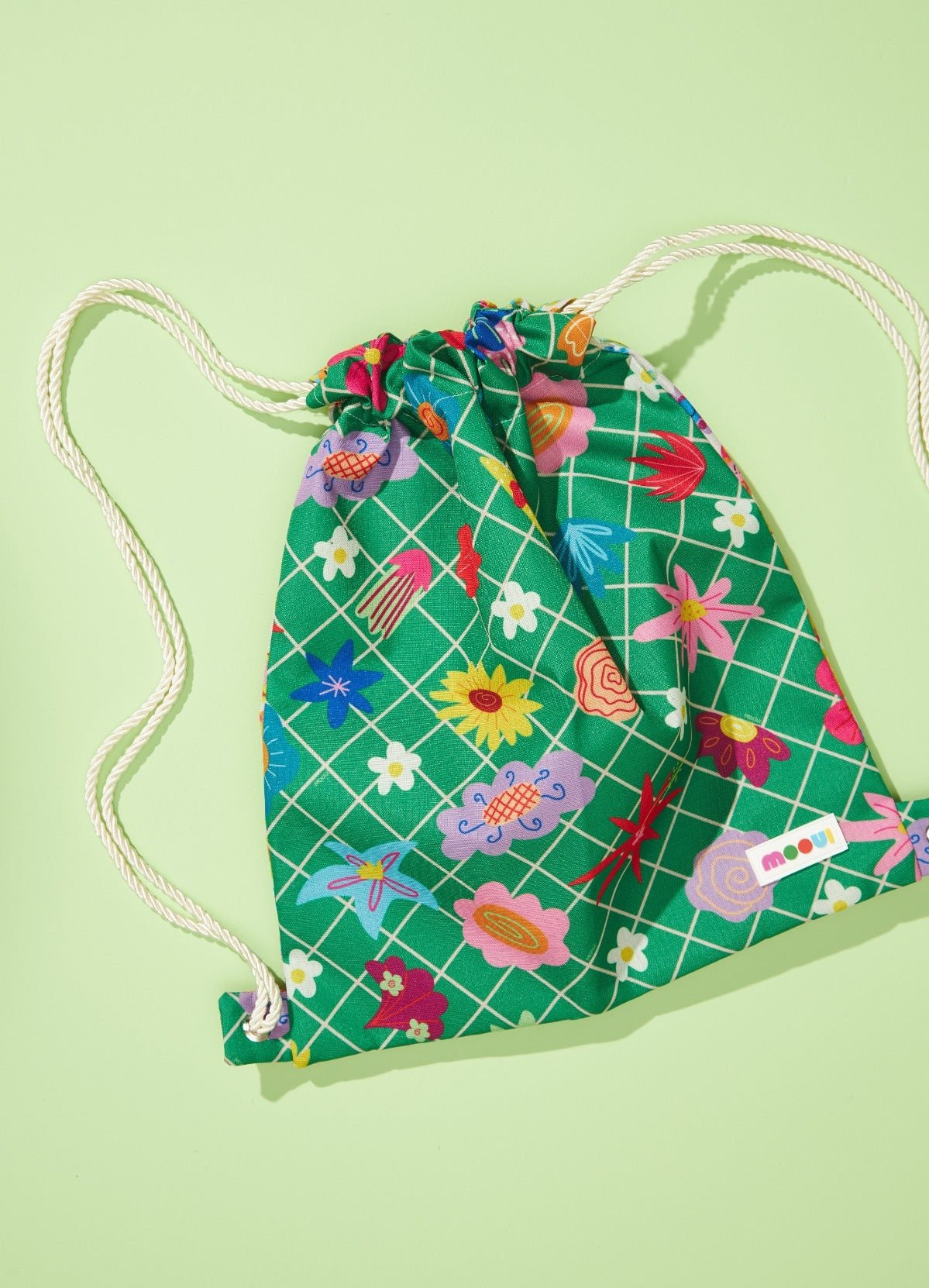 Drawstring Bag - Grandma's Green Garden - MOOUI Barcelona