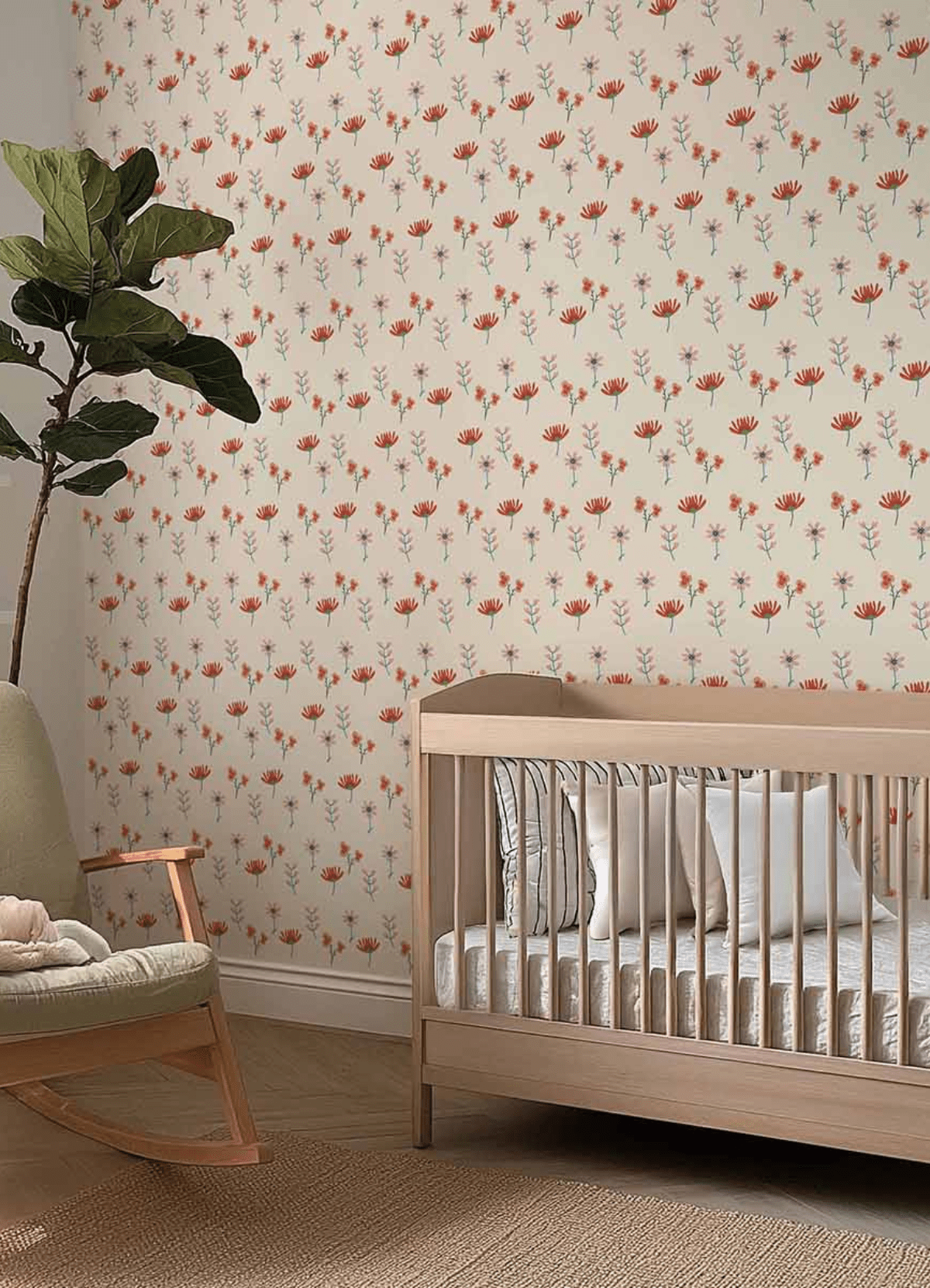 Papel de Parede Infantil - Flores no Jardim - MOOUI BRASIL SL