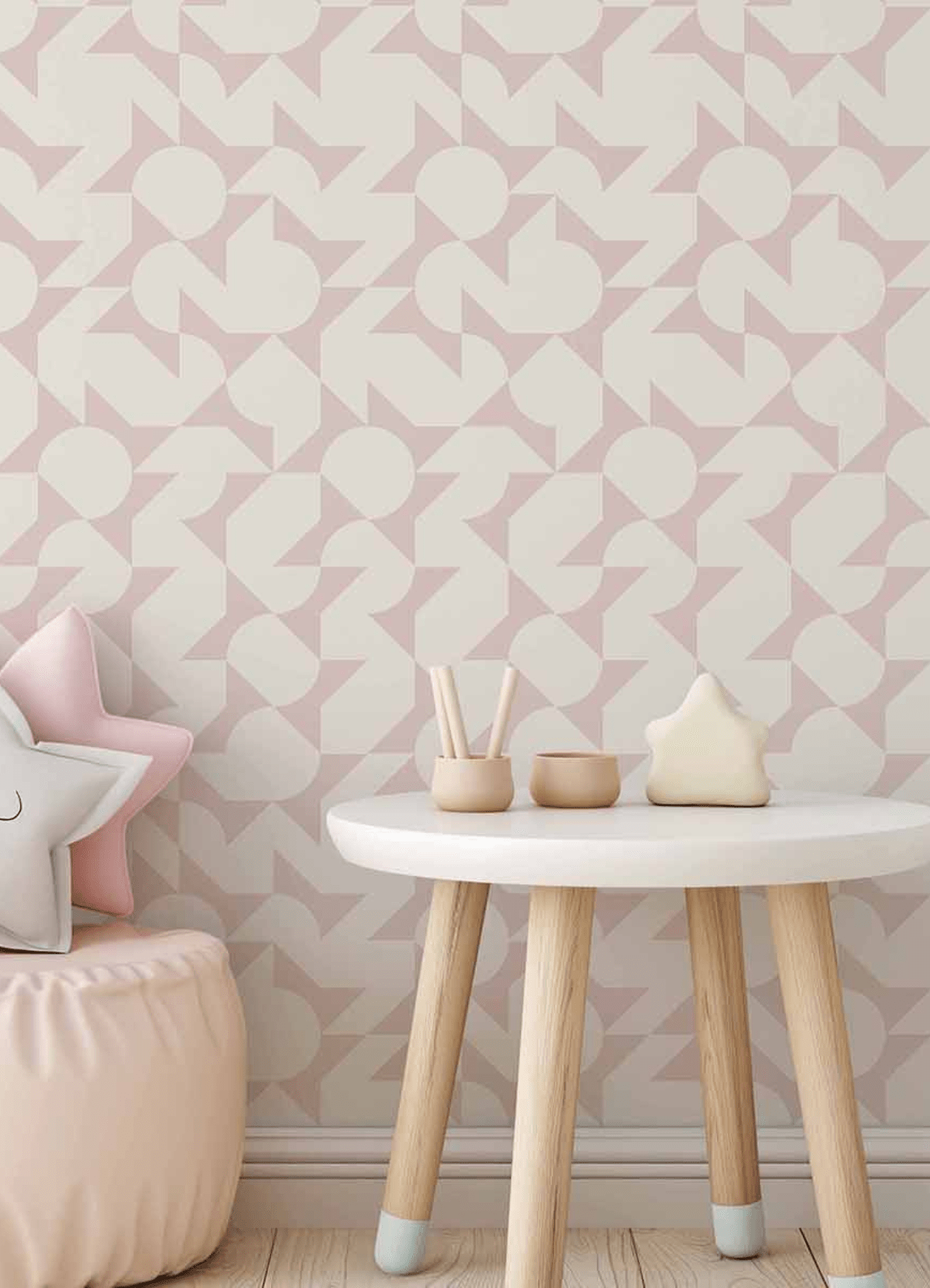 Papel de Parede Infantil - Ladrilho Rosa - MOOUI BRASIL SL
