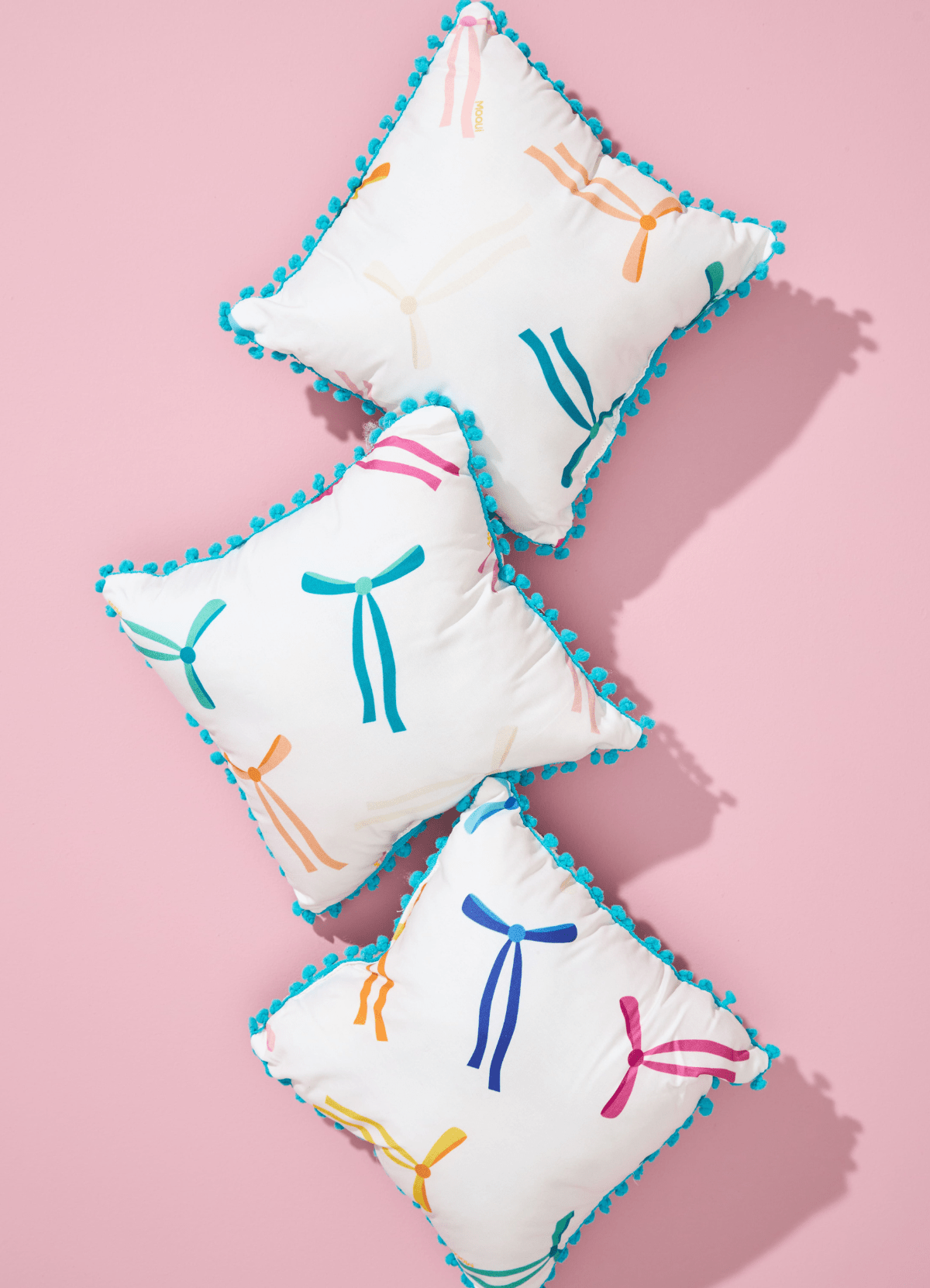 Pompom Cushion - Little Bows - MOOUI Barcelona