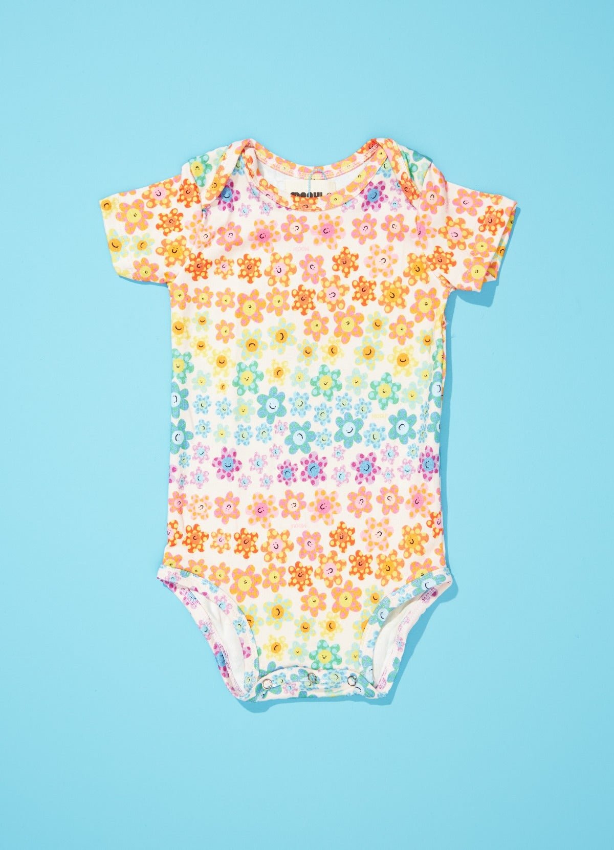 Short Sleeve Bodysuit - Happy Flowers - MOOUI Barcelona