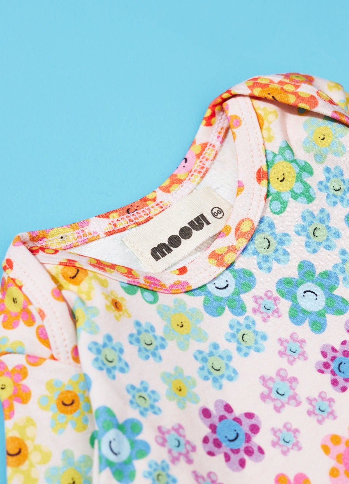 Short Sleeve Bodysuit - Happy Flowers - MOOUI Barcelona