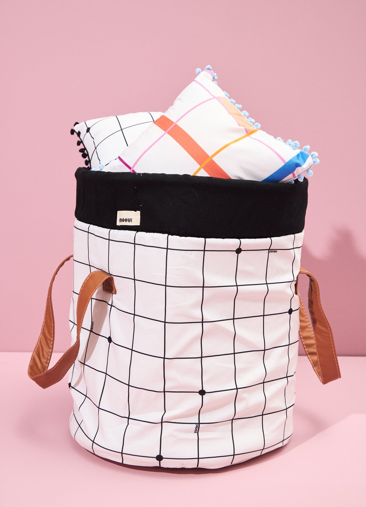 Storage Basket - B&W Dot Grid - MOOUI Barcelona