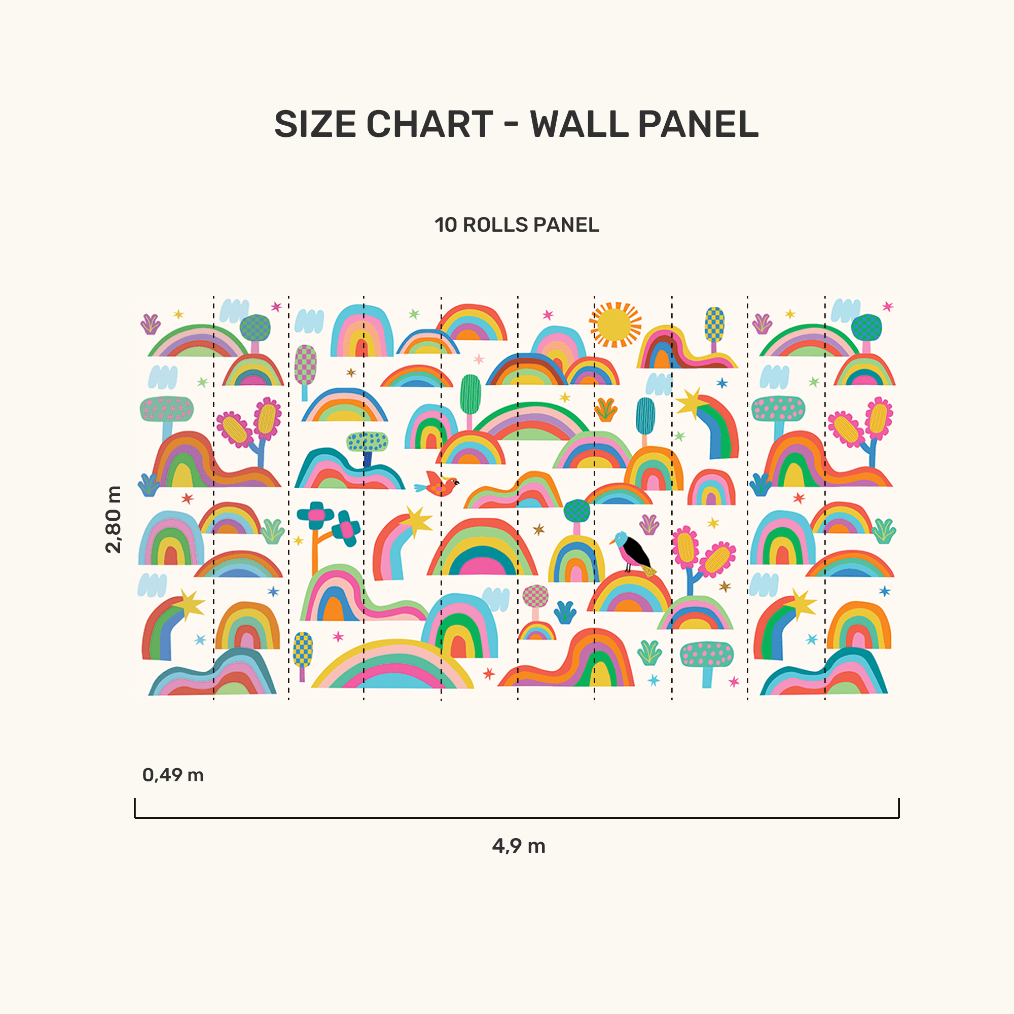 Wall Panel - Fantastic Rainbow - MOOUI Barcelona