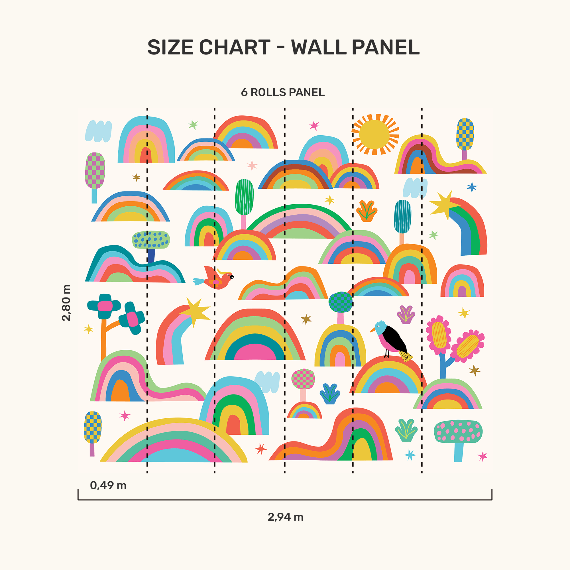 Wall Panel - Fantastic Rainbow - MOOUI Barcelona