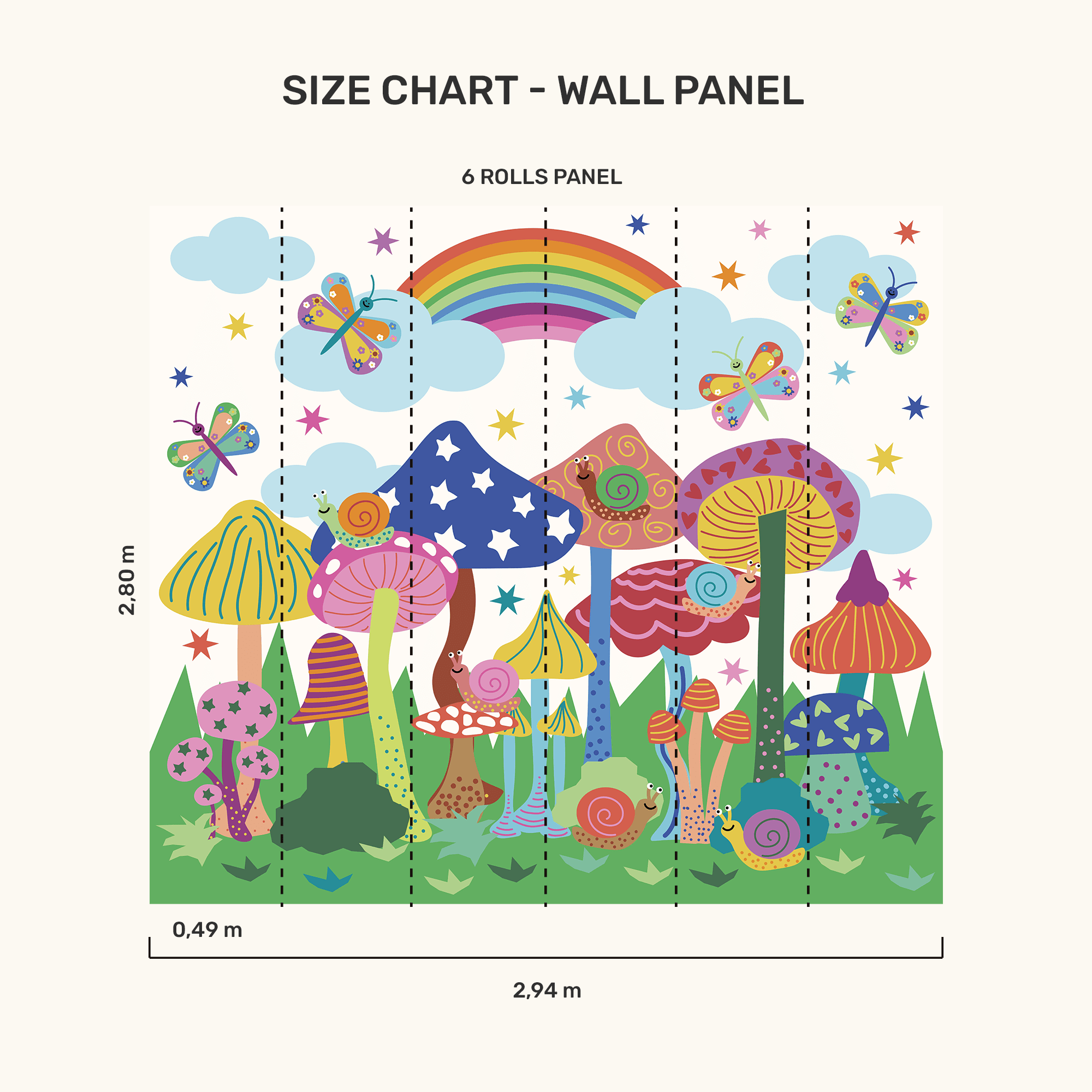 Wall Panel - Mushroom Forest - MOOUI BRASIL SL