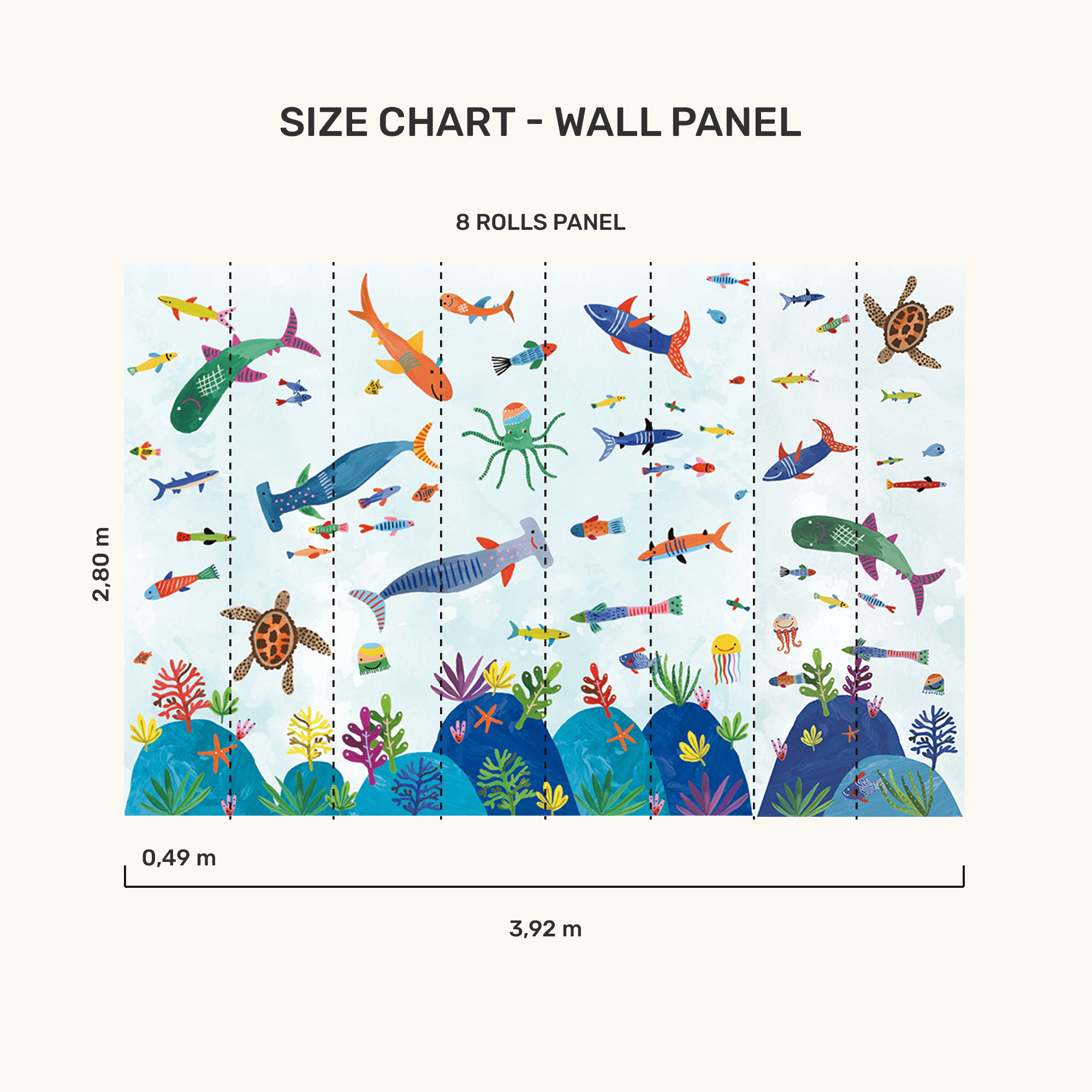 Wall Panel - Sharks Underwater - MOOUI Barcelona