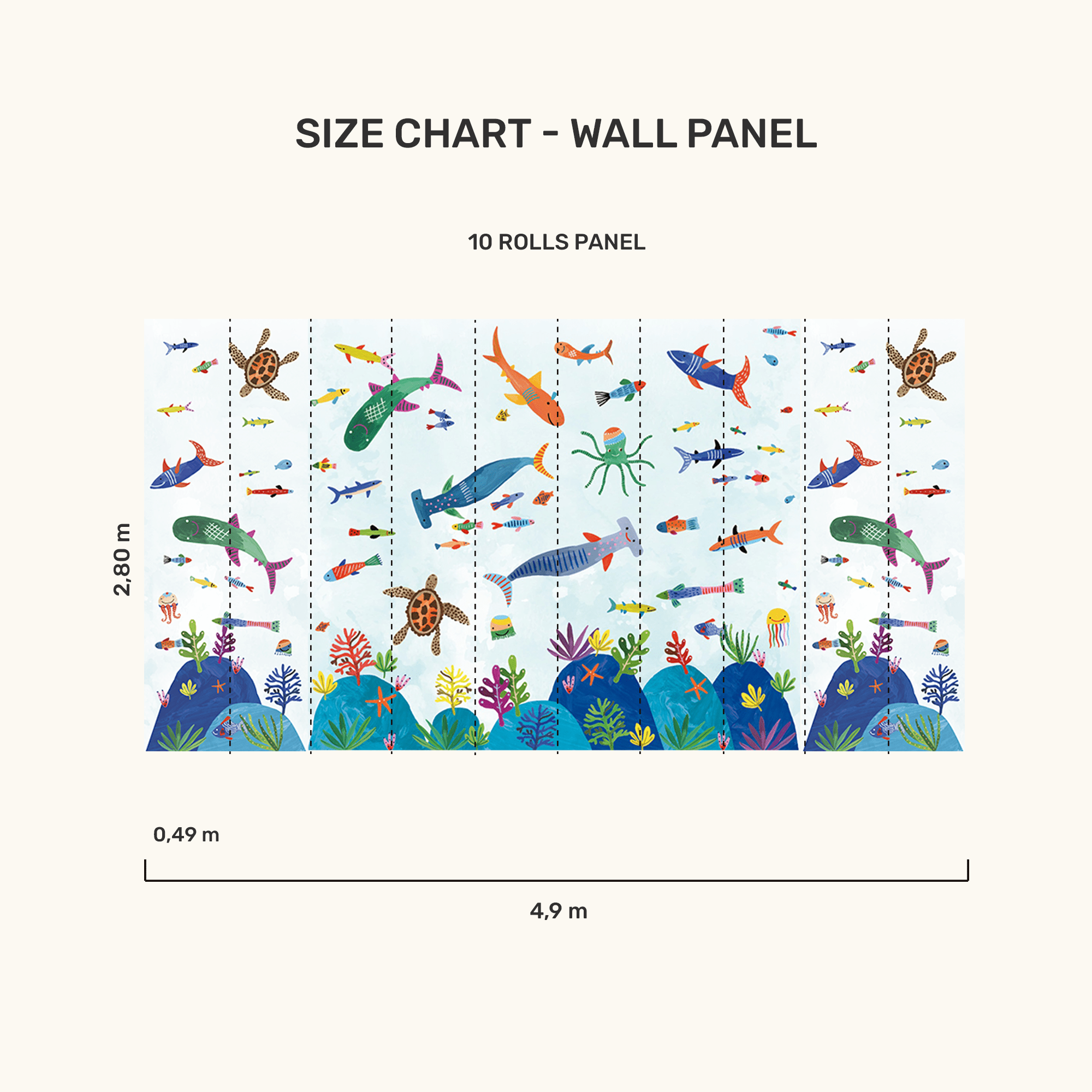 Wall Panel - Sharks Underwater - MOOUI Barcelona