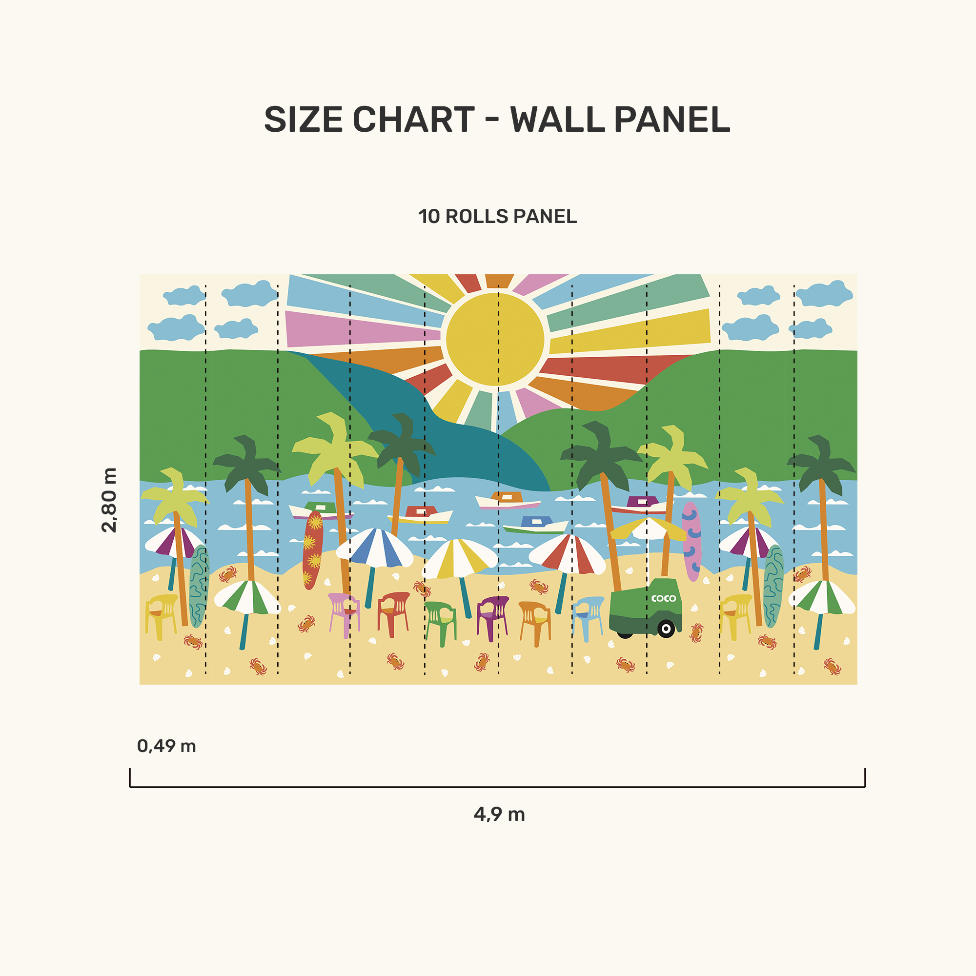 Wall Panel - Summer Vacation - MOOUI BRASIL SL