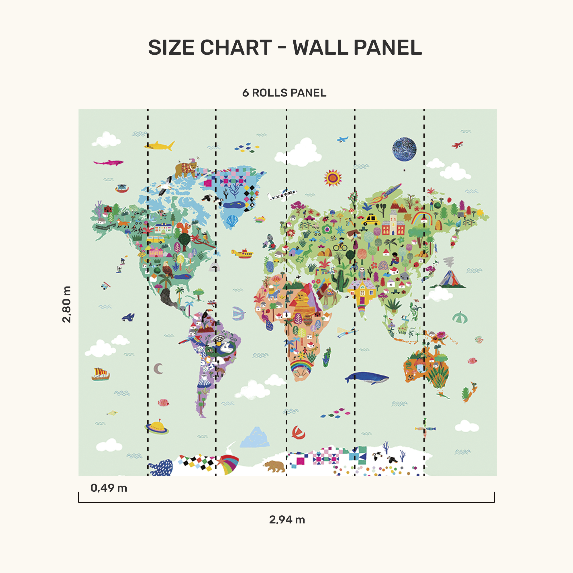 Wall Panel - World Map - MOOUI Barcelona