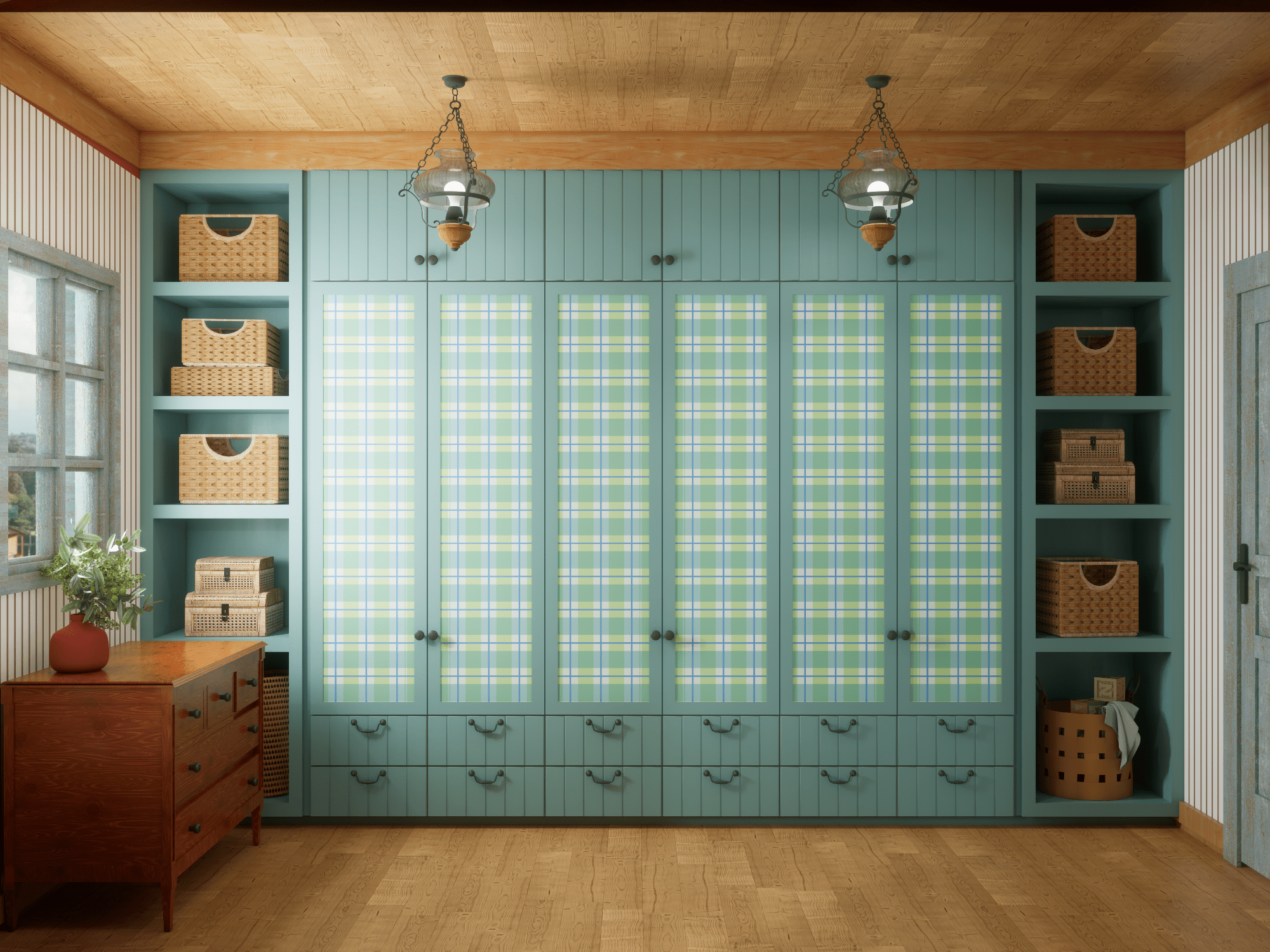 Wallpaper - Green Fields Chess - MOOUI Barcelona