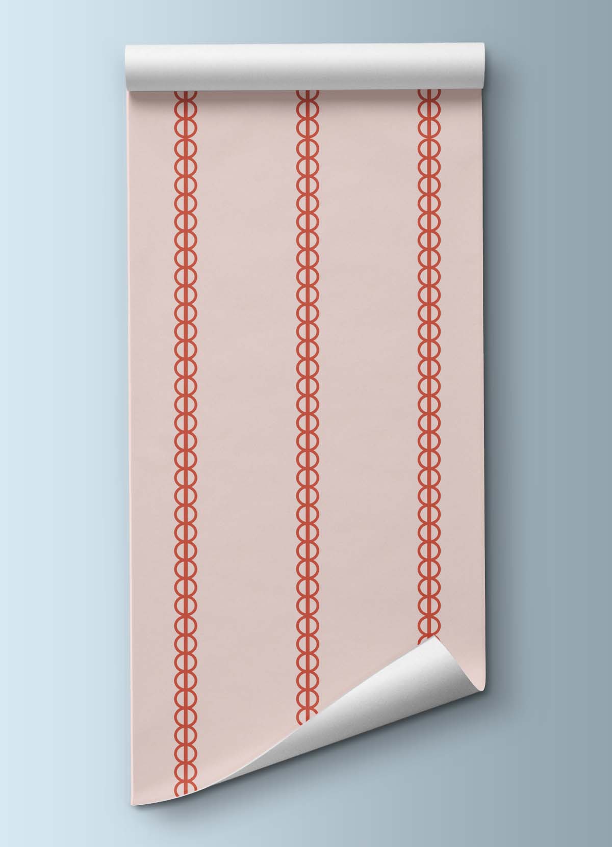 Wallpaper - Red Ornamental Stripes - MOOUI BRASIL SL