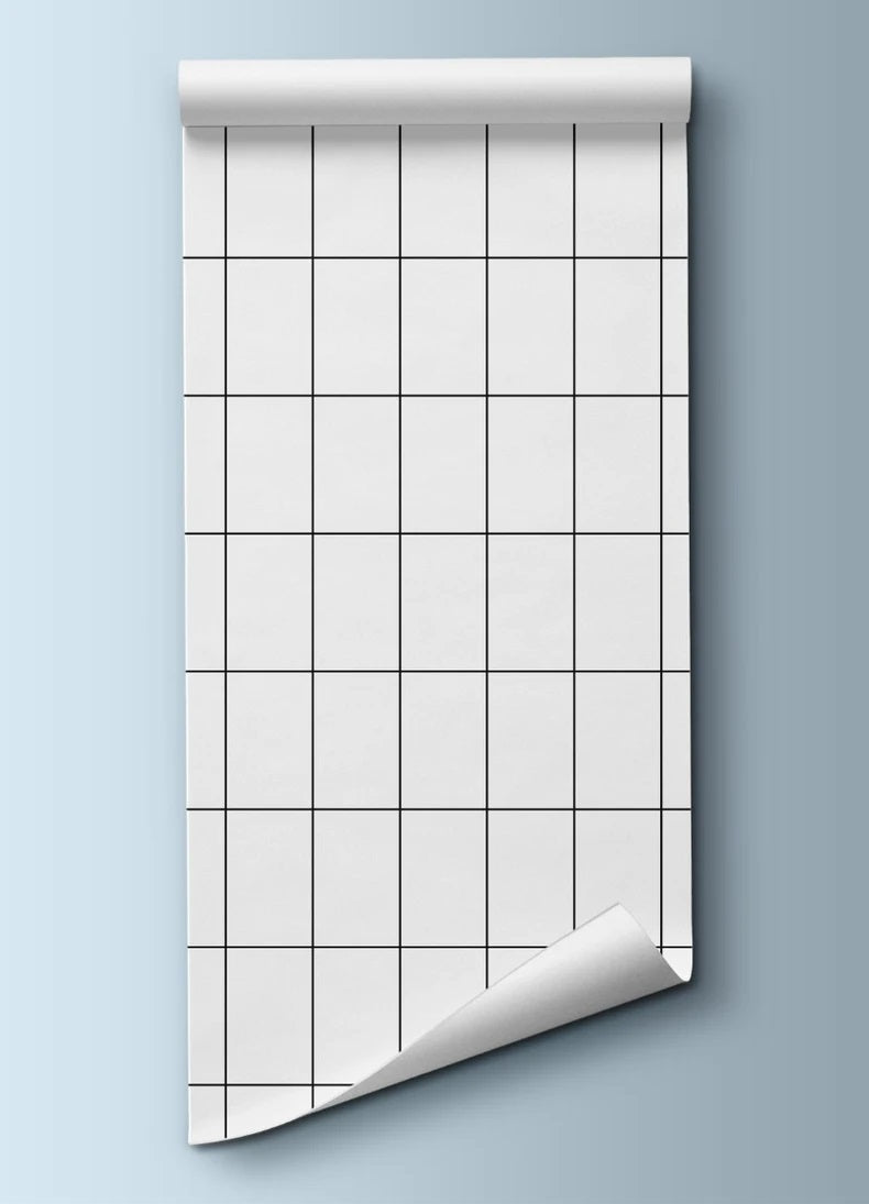 Wallpaper - Straight Grid Black - MOOUI Barcelona