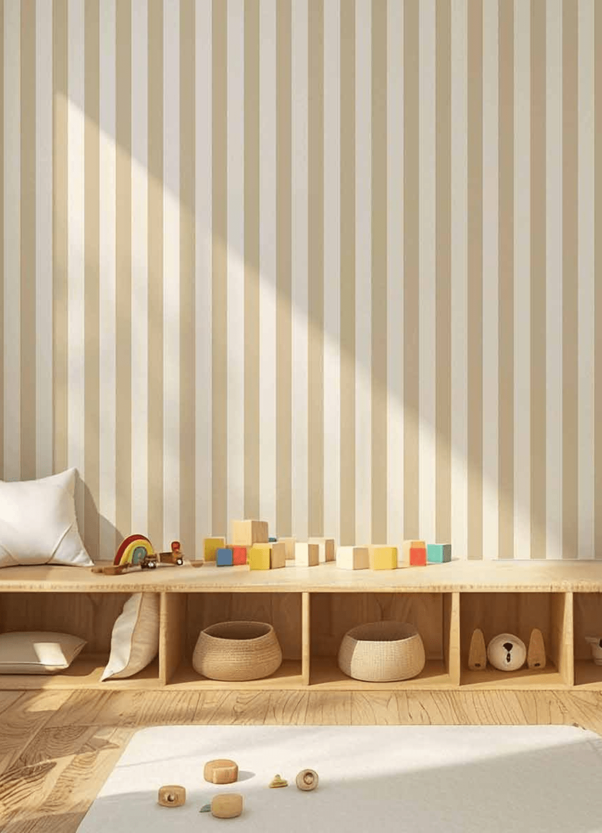 Wallpaper - Wide Ivory Stripes - MOOUI BRASIL SL