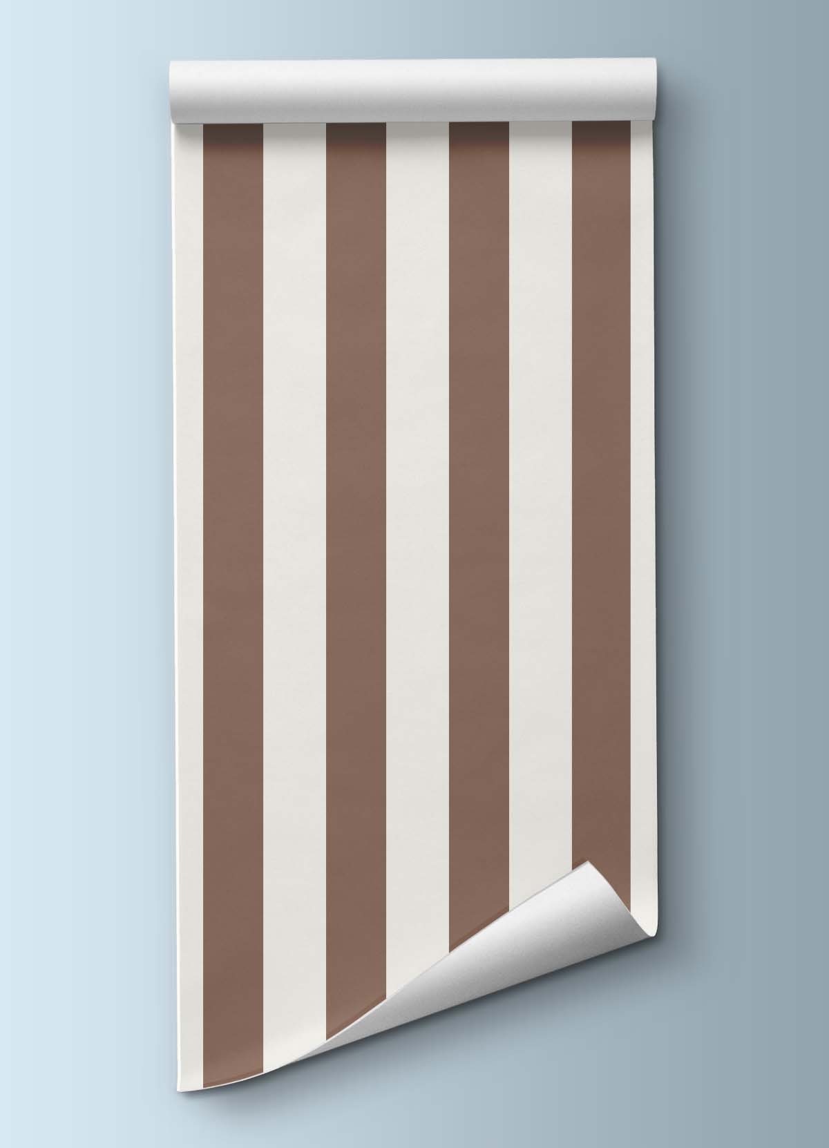 Wallpaper - Wide Mocha Mousse Stripes - MOOUI BRASIL SL