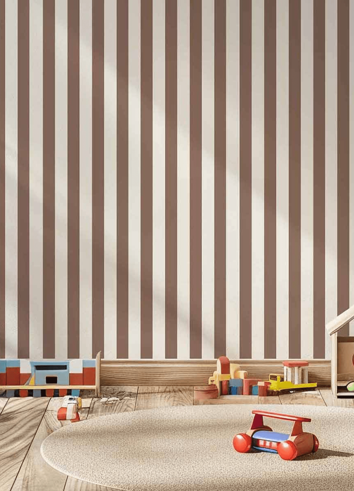 Wallpaper - Wide Mocha Mousse Stripes - MOOUI BRASIL SL