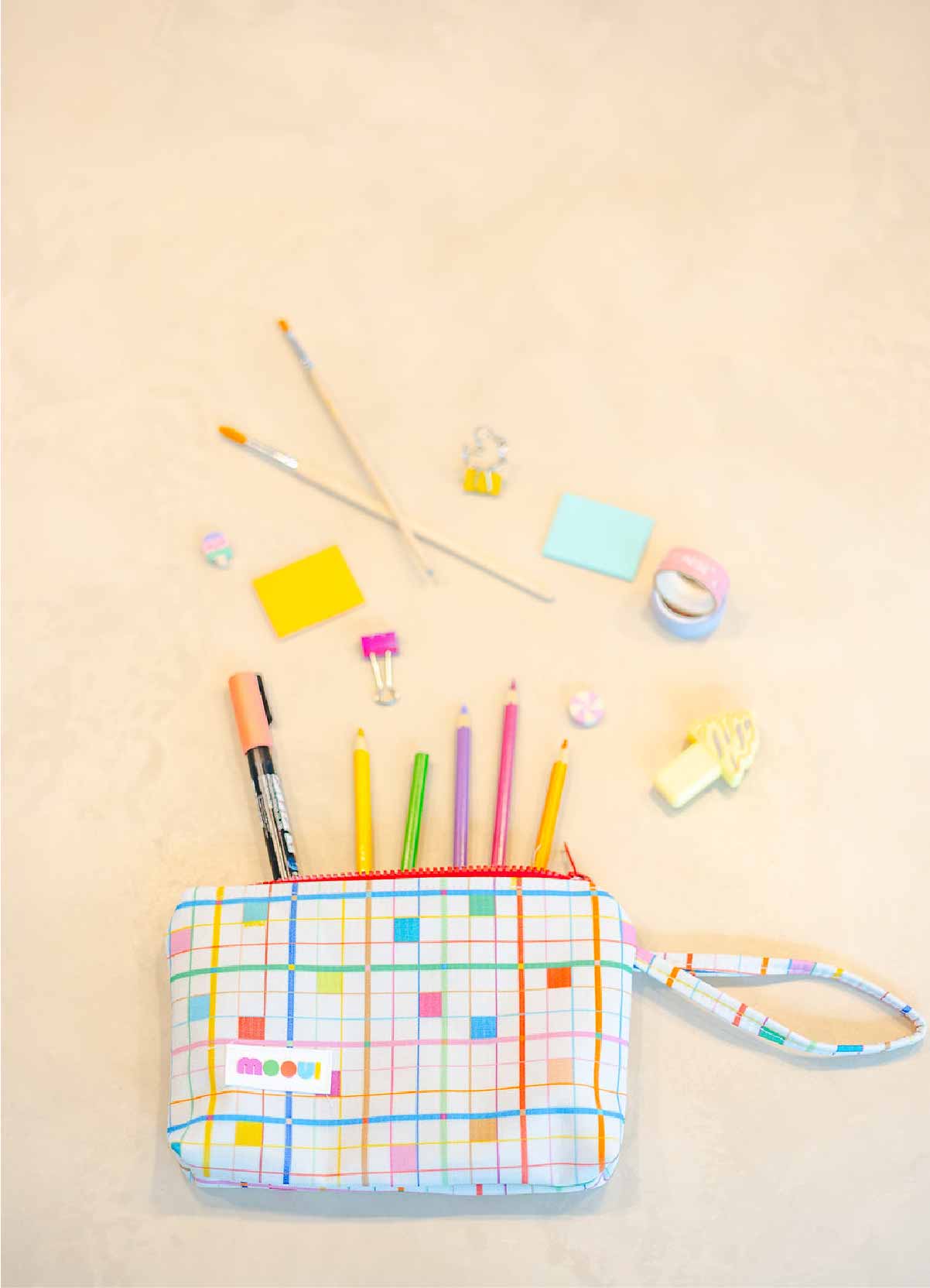 Water - Resistant Small Toiletry Bag - Tiny Tiles - MOOUI Barcelona